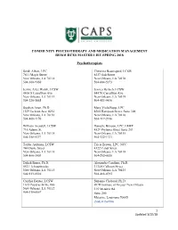 CAPS Spring 2018 Referral List.Pdf