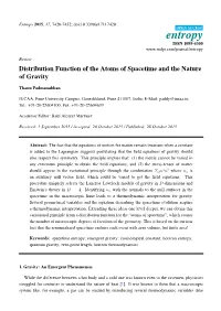 Distribution Function of the Atoms of Spacetime and the Nature of Gravity