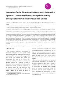 Integrating Social Mapping with Geographic Information Systems: Community Network Analysis in Sharing Sweetpotato Innovations in Papua New Guinea