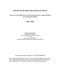Report on the Final Evaluation for Adra's
