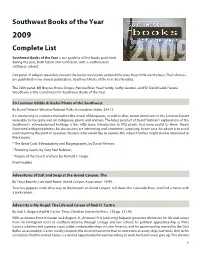 Southwest Books of the Year Complete List