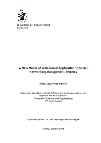 A New Model of Web-Based Application to Social Networking Management Systems