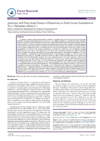 Anatomy and Functional Status of Haustoria in Field Grown