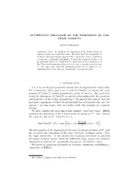 Asymptotic Behavior of the Dimension of the Chow Variety