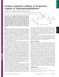 Catalytic Asymmetric Addition of Diorganozinc Reagents to N