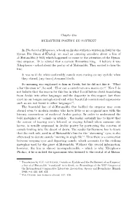 Chapter One BYZANTINE POETRY in CONTEXT in the Secret Of