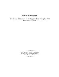 Dimensions of Discourse on the Religious Issue During the 1960 Presidential Election