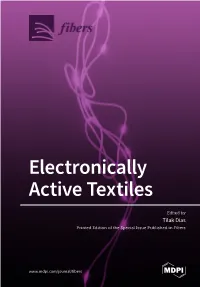 Electronically Active Textiles Active ﻿ Electronically • Tilak Dias • Tilak