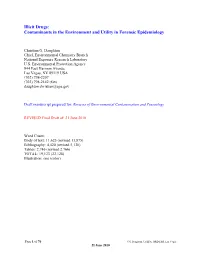 Illicit Drugs: Contaminants in the Environment and Utility in Forensic Epidemiology