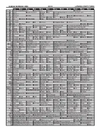 Sunday Morning Grid 6/1/14 Latimes.Com/Tv Times
