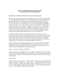 Applicant Preparation Guide for the Post Entry-Level Test Battery