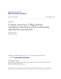 Constant Connection: College Students' Smartphones Attachment