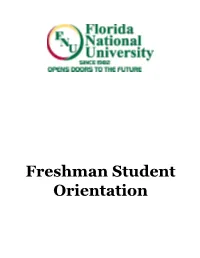 Freshman Student Orientation