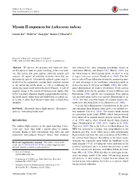 Myosin II Sequences for Lethocerus Indicus
