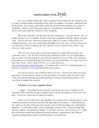 Writing Briefs with Style Article (PDF)