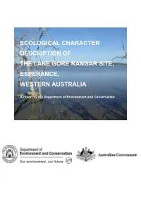 Ecological Character Description Lake