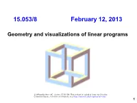 Geometry and Visualizations of Linear Programs (PDF)