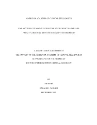 Has Anything Changed in What We Know About Satyriasis from Its Original Identification of the Disorder