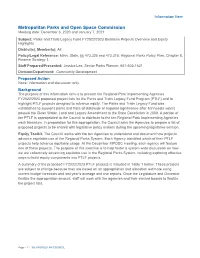 Parks and Trails Legacy Project Equity Highlights