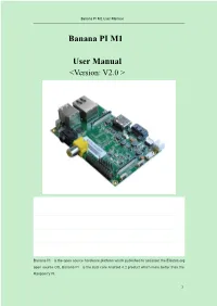 Banana PI M1 User Manual
