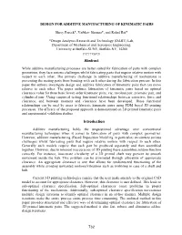 Design for Additive Manufacturing of Kinematic Pairs