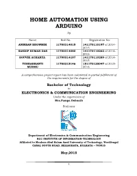 Home Automation Using Arduino