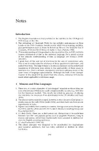 Introduction 1 Mimesis and Film Languages