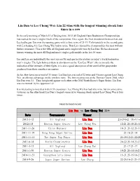 Lin Dan Vs Lee Chong Wei: Lin 22 Wins with the Longest Winning Streak Four Times in a Row