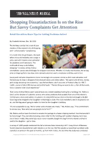 Shopping Dissatisfaction Is on the Rise but Savvy Complaints Get Attention