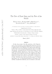 The Fate of Ernst Ising and the Fate of His Model
