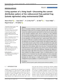 Uncovering the Current Distribution Pattern of the Rediscovered Hula Painted Frog (Latonia Nigriventer) Using Environmental DNA