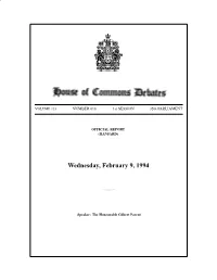 Wednesday, February 9, 1994