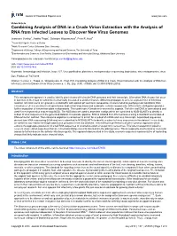 Combining Analysis of DNA in a Crude Virion Extraction with the Analysis of RNA from Infected Leaves to Discover New Virus Genomes