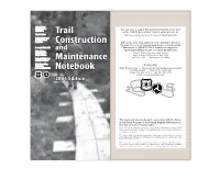 Trail Construction and Maintenance Notebook: 2004 Edition
