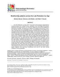 Biodiversity Patterns Across the Late Paleozoic Ice Age