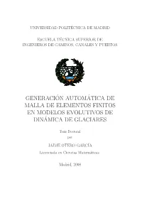 Generaci´On Autom´Atica De Malla De Elementos Finitos En Modelos