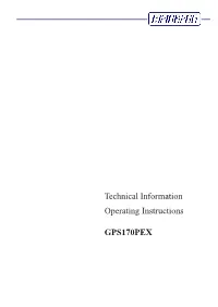 GPS170PEX User Manual