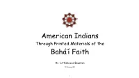 PDF American Indians Through Printed Materials of the Baha'i Faith