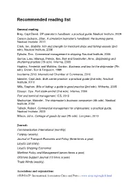 Recommended Reading List