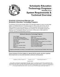 Scholastic Education Technology Programs System Requirements