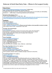 Bolsover & North East Early Help – Where to Find Support Locally