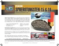 Bpi Load Guide: Spherotungsten-15 & 18