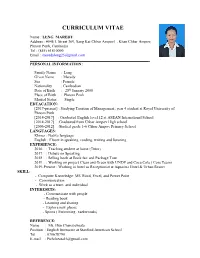 Curriculum Vitae