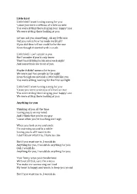 Little Bird Little Bird I Want to Sing a Song For
