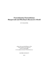 Masquerade and Mischief in Boccaccio's World