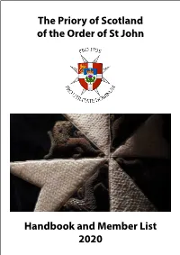 The Priory of Scotland of the Order of St John Handbook and Member List