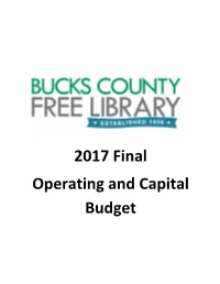 2017 Final Operating and Capital Budget