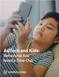 Adtech and Kids: Behavioral Ads Need a Time-Out
