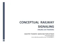 Conceptual Railway Signaling Online Live Training