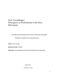 Gezi Assemblages: Emergence As Embodiment in the Gezi Movement